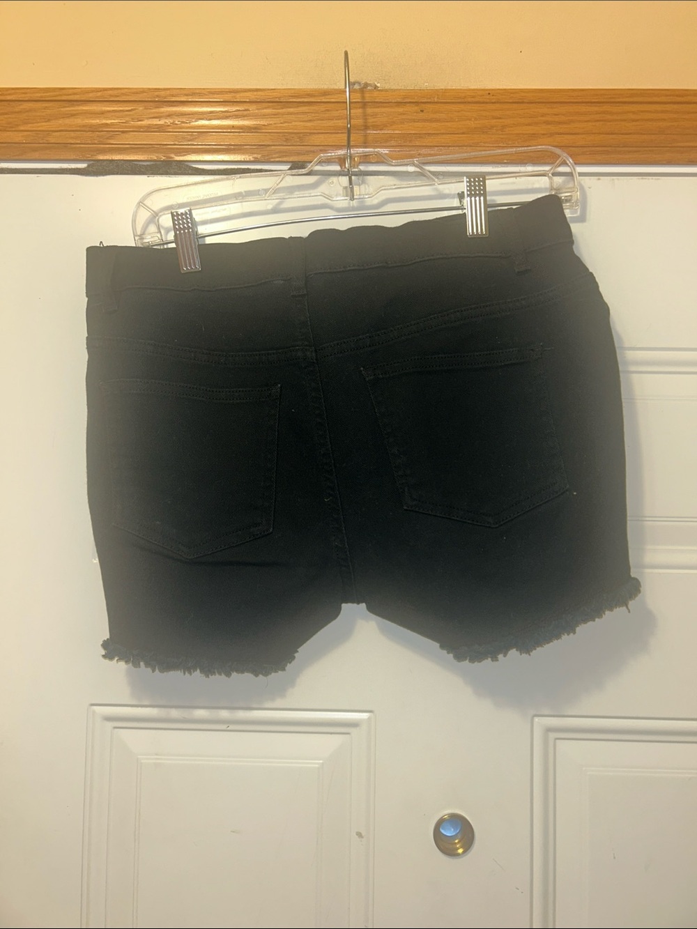 Venus Black Women's Denim Frayed Hem Shorts 8